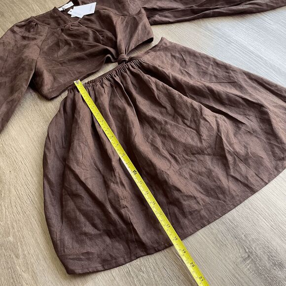 DISSH Brown Mini Dress with knot Detail - Picture 7 of 11